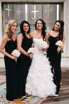 sparkly black bridesmaid dresses